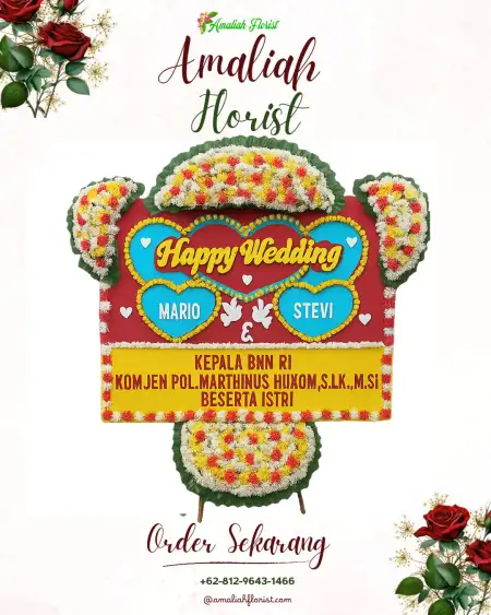Papan Bunga Pernikahan Datah
